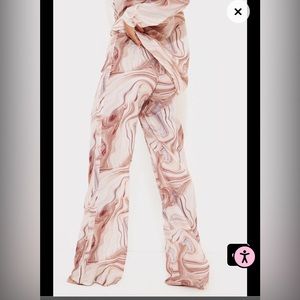 Wide Leg Marble Pants